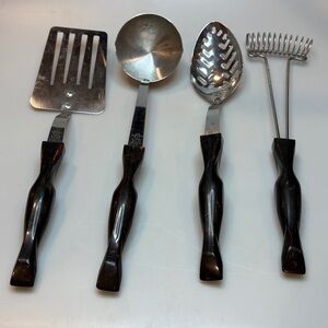 Cutco Utensil Set Of 4 Ladle, Slotted Spoon Spatula, and whisk.